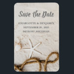 Strandtropische Hochzeit in Urlaubsort Save the Da Magnet<br><div class="desc">Beach Tropical Hochzeit in Urlaubsort Save the Date Magnet ist ein einzigartiges Design für Ihre Gäste zum Hochzeitsthema wie Strand, Destination, Sommer , Hawaii oder tropisch .Es bietet Strand , Meereswellen , Sand , Starfish & Template für Text & Foto. Bitte klicken Sie auf den Personalize-Button, um ihn mit Ihrem...</div>
