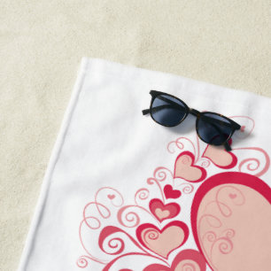 Strandtuch am Valentinstag