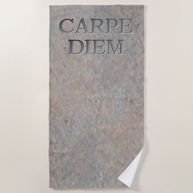 Strandtuch Carpe Diem Stone (Vorderseite)