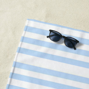 Strandtuch Frühlingspastell Blau & Weiß gestreift