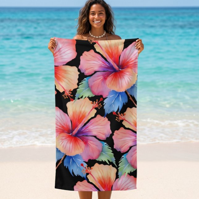 Strandtuch für tropischen Hibiskus (Von Creator hochgeladen)