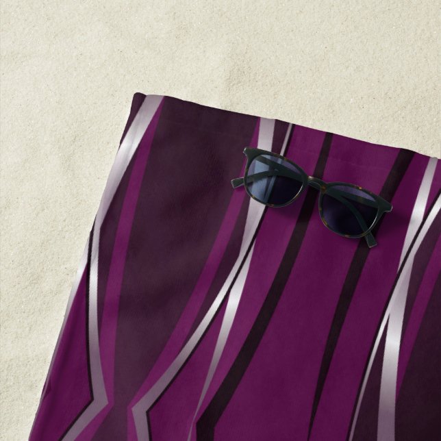 Strandtuch - Magenta Silver Retro (Beispiel)
