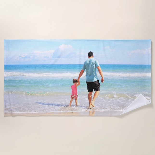 Strandtuch mit Foto hochladen (Vorderseite)