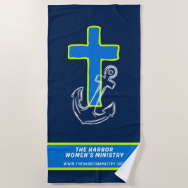 Strandtuch mit Kreuz- und Anchor