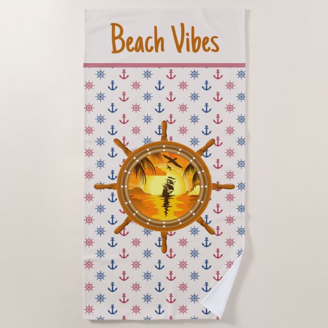Strandtuch mit Meeresflair (Vorderseite)