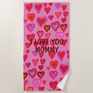 Strandtuch mit Rotherzen