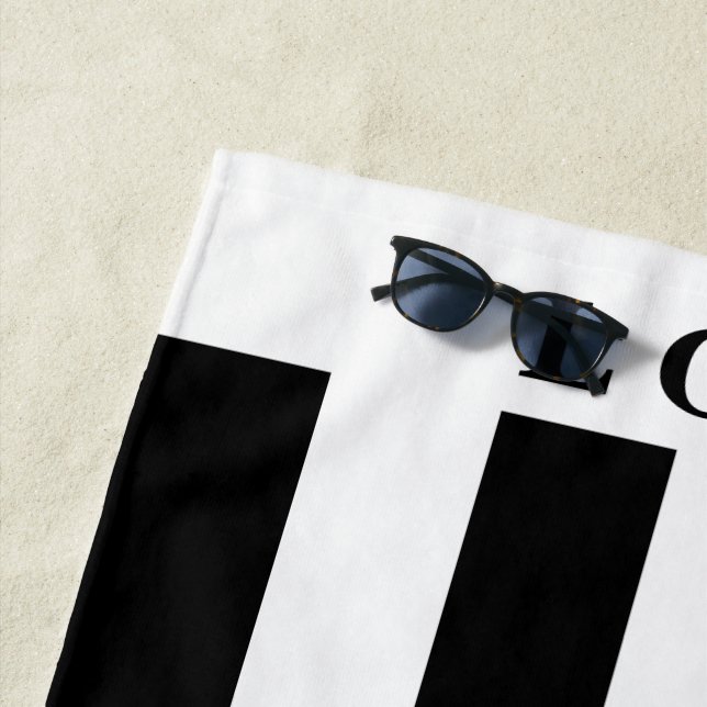 Strandtuch - Schwarz/Weiß (Beispiel)