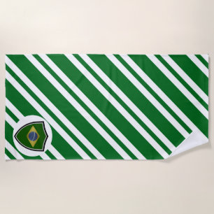 Strandtuch unter brasilianischer Flagge