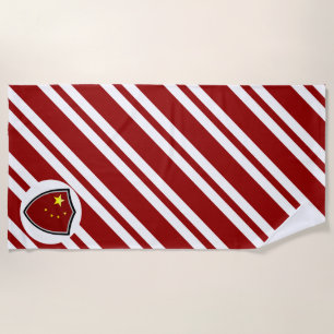 Strandtuch unter chinesischer Flagge