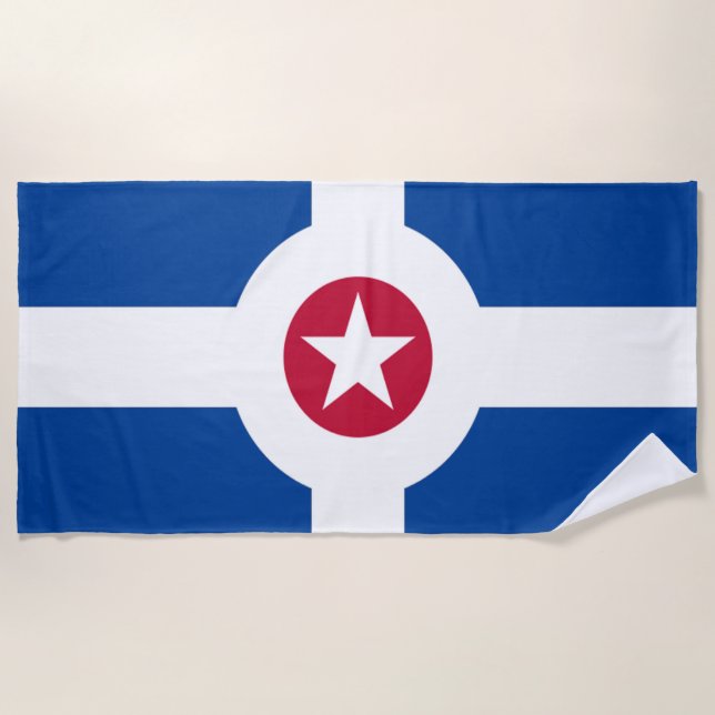 Strandtuch unter der Flagge von Indianapolis (Vorderseite)
