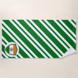 Strandtuch unter indischer Flagge
