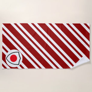 Strandtuch unter japanischer Flagge