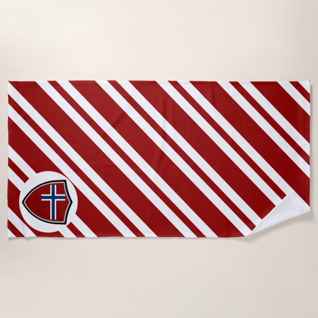 Strandtuch unter norwegischer Flagge (Vorderseite)