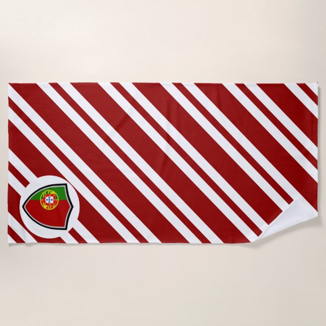 Strandtuch unter portugiesischer Flagge (Vorderseite)
