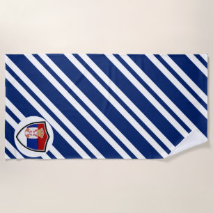 Strandtuch unter serbischer Flagge