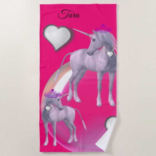 Strandtücher Einhorn (Vorderseite)