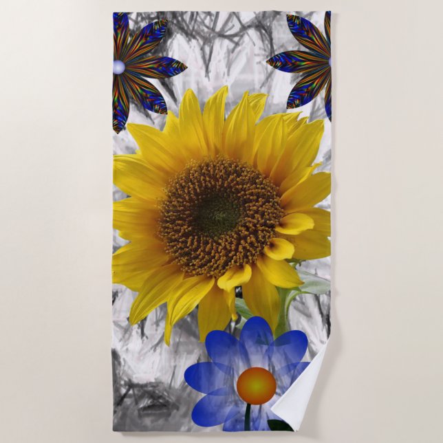Strandtücher Sonnenblumen (Vorderseite)