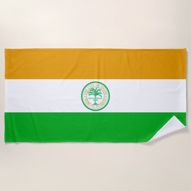 Strandtücher unter der Flagge von Miami (Vorderseite)