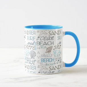 Strandtypografie Tasse