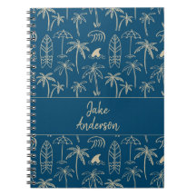 Strandurlaub Muster und Familienname in beige