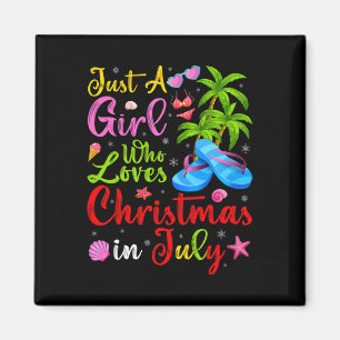 Strandurlaub Nur ein Mädchen, das Weihnachten in Magnet