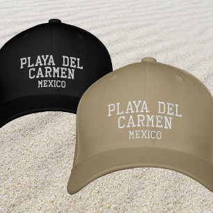 Strandurlaub-Outfit Playa del Carmen Mexiko Bestickte Baseballkappe