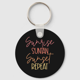 Strandurlaub Sonnenaufgang Bräune Sonnenuntergang Schlüsselanhänger