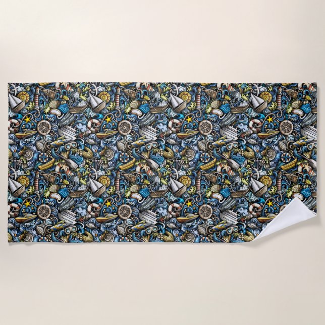 Strandurlaub Strandtuch (Vorderseite)