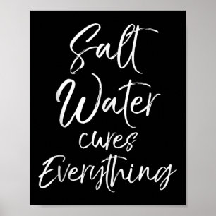 Strandurlaub Zitat Ozean Geschenk Salzwasser S All Poster