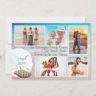 Strandurlaubs-Wiedersehens-Feier Multi-Foto-Karten Einladung