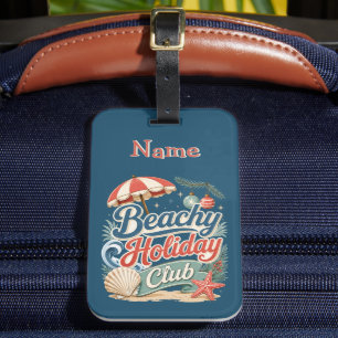 Strandurlaubsclub Retro-Küstenweihnachten Gepäckanhänger