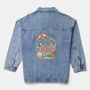 Strandurlaubsclub Retro-Küstenweihnachten Jeansjacke