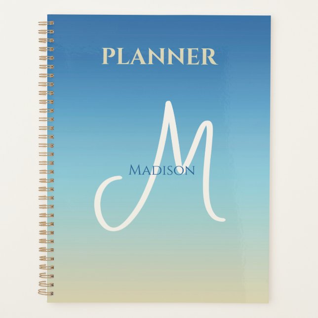 Strandverlauf-Monogramm  Planer (Vorderseite)