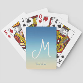 Strandverlauf-Monogramm Spielkarten