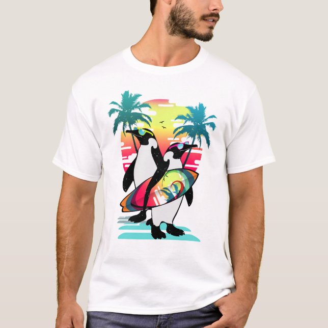 Strandvibes Pinguin T-Shirt (Vorderseite)