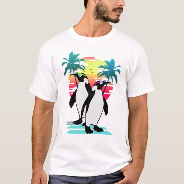 Strandvibes Pinguin v2 T-Shirt (Vorderseite)
