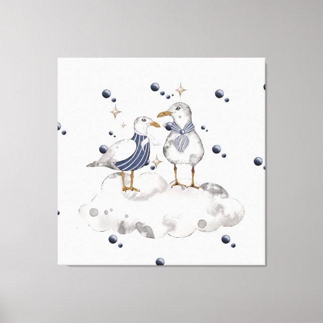 Strandvögel Leinwanddruck (Vorderseite)