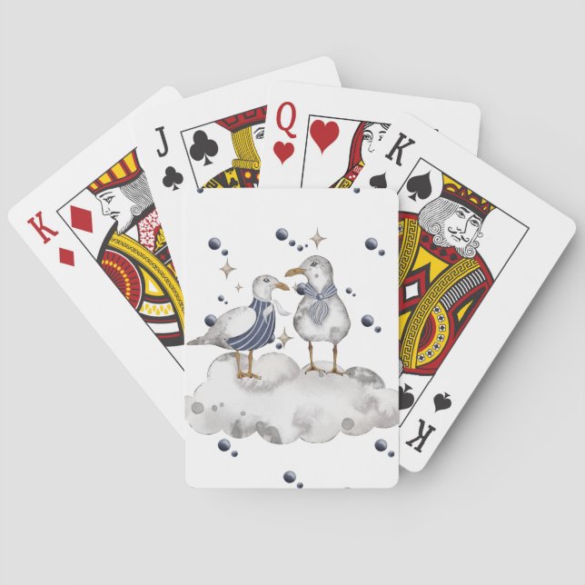 Strandvögel Spielkarten (Rückseite)