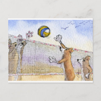 Strandvolleyball Postkarte