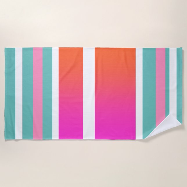 Strandvorm Sand + Surfstreifen Strandtuch (Vorderseite)