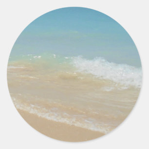 Strandwachs Blank Seaside Template Elegant Runder Aufkleber