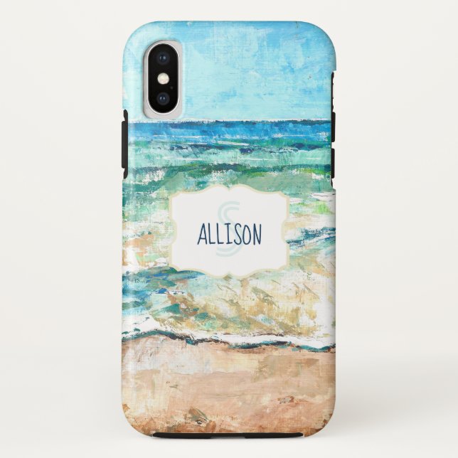 Strandwasserküstenmonogramm Case-Mate iPhone Hülle (Rückseite)