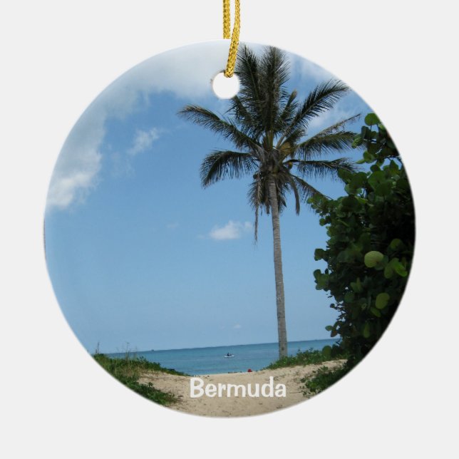 Strandweg, Bermuda Keramik Ornament (Vorne)