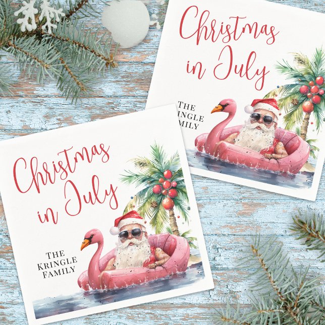 Strandweihnachten im Juli Serviette (Beach Christmas In July Napkins)