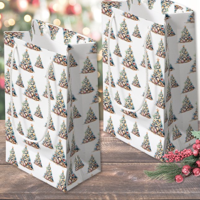 Strandweihnachten Kleine Geschenktüte (Beach Shell Christmas Tree Small Gift Bag)