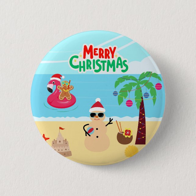 Strandweihnachtsfeier Button (Vorderseite)