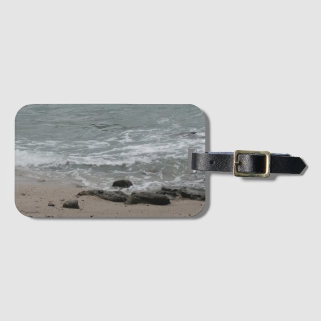 Strandwellen Gepäckanhänger (Vorderseite (Horizontal))
