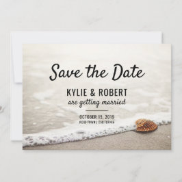 Strandwellen Hochzeiten retten das Datum Einladung