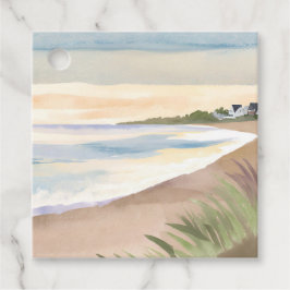 Strandwellen | Küstenozean Aquarell Geschenkanhänger