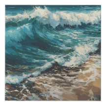 Strandwellen und Sandmalereien